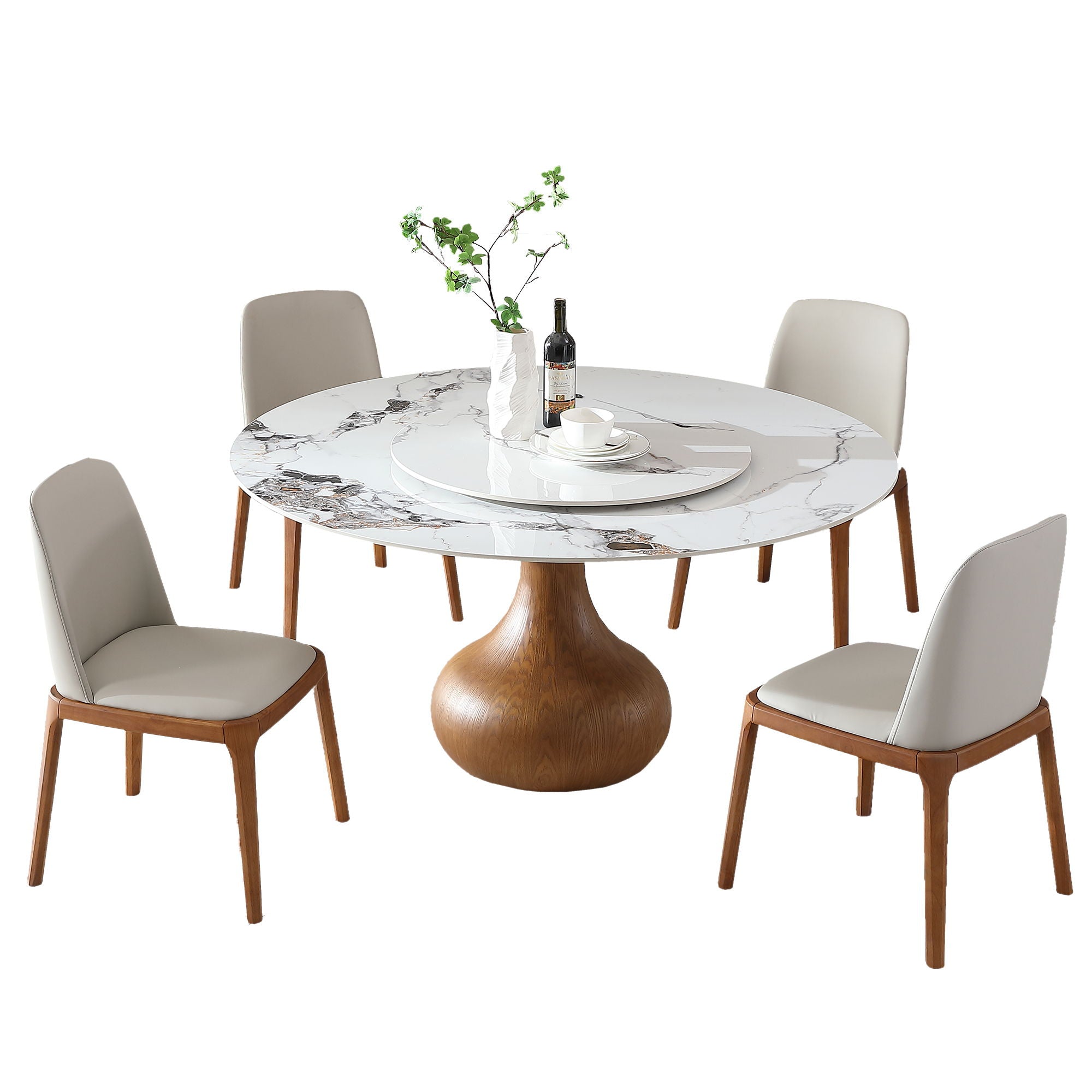 Round Modern Marble Dining Table With Chairs - Best Buy Furniture