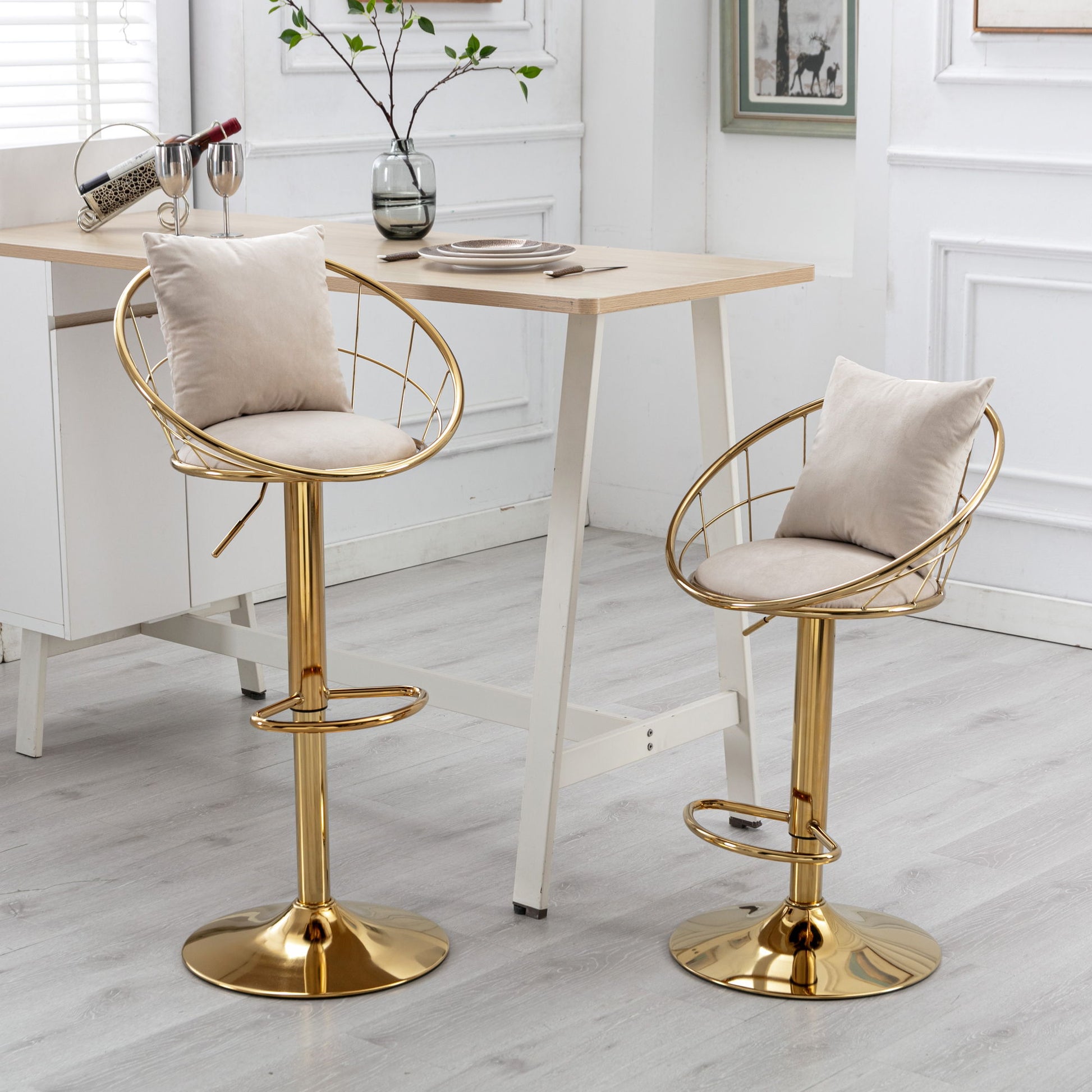 Unique Design Bar Chair, 360 Degree Rotation, Adjustable Height, Suitable For Dining Room And Bar - Best Buy Furniture