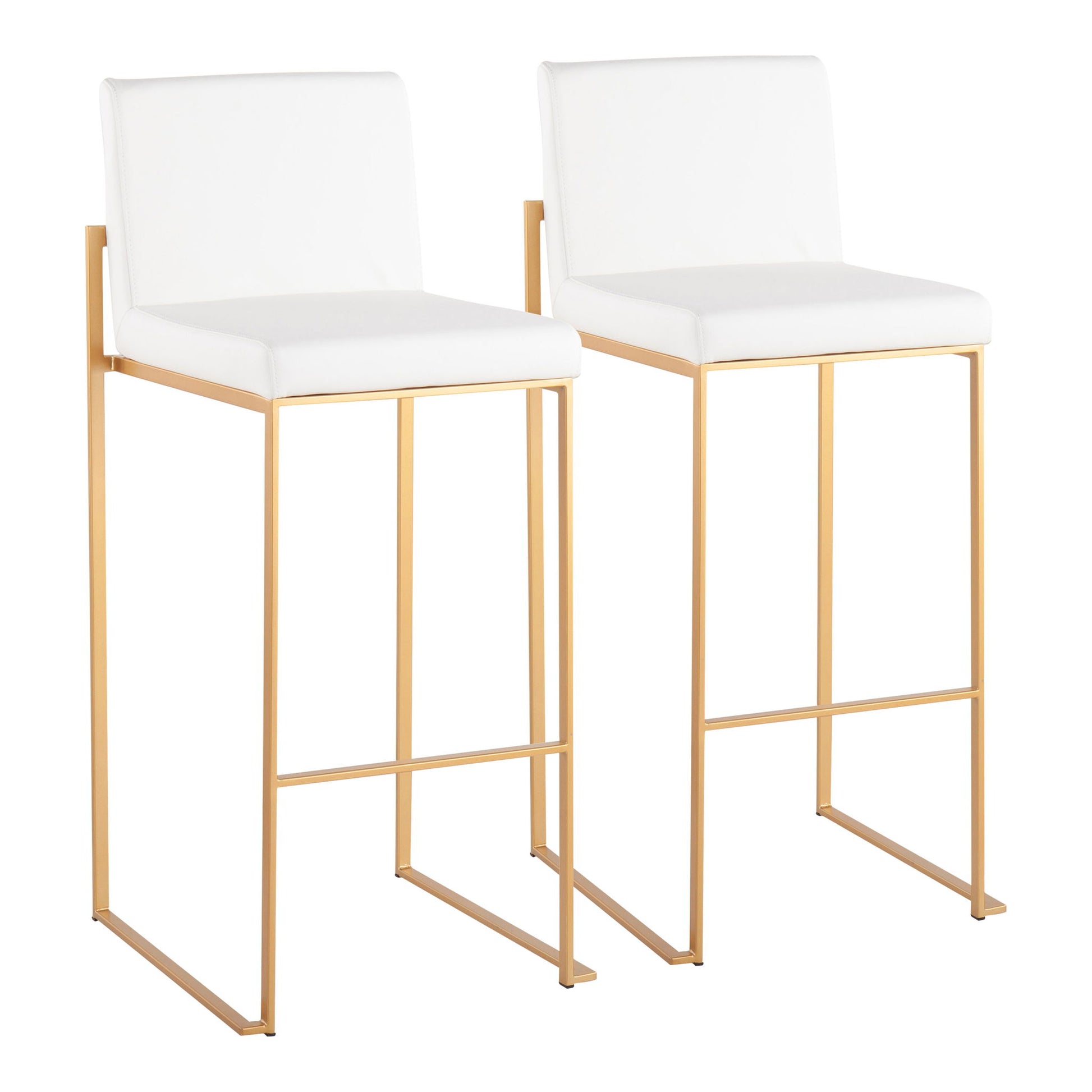 Fuji - Contemporary Design High Back Barstool (Set of 2) - Best Buy Furniture