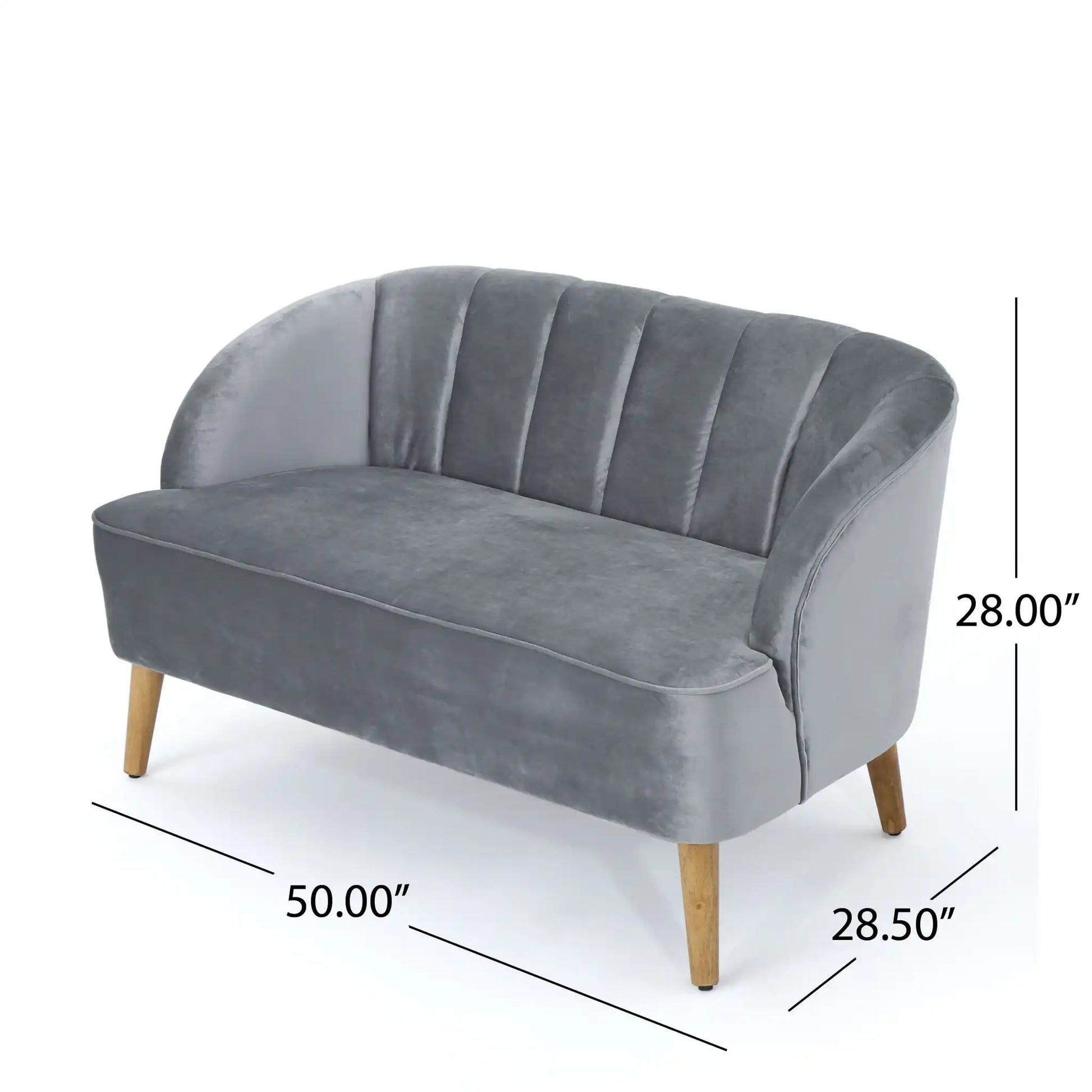 Modern Classic Shell Backed Loveseat - Best Buy Furniture
