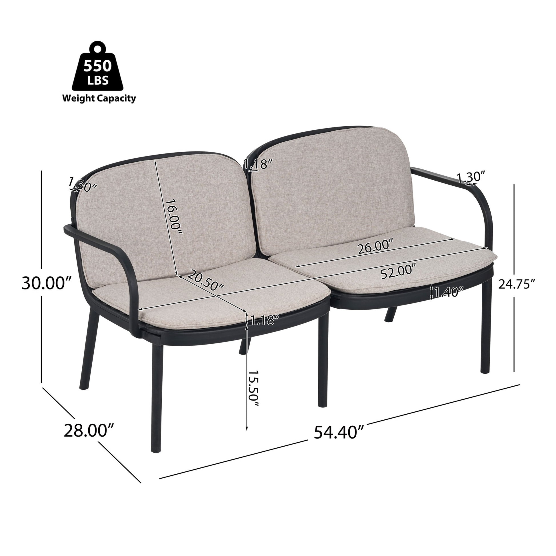 Luna - Outdoor Patio 3 Pieces Chat Set - Best Buy Furniture