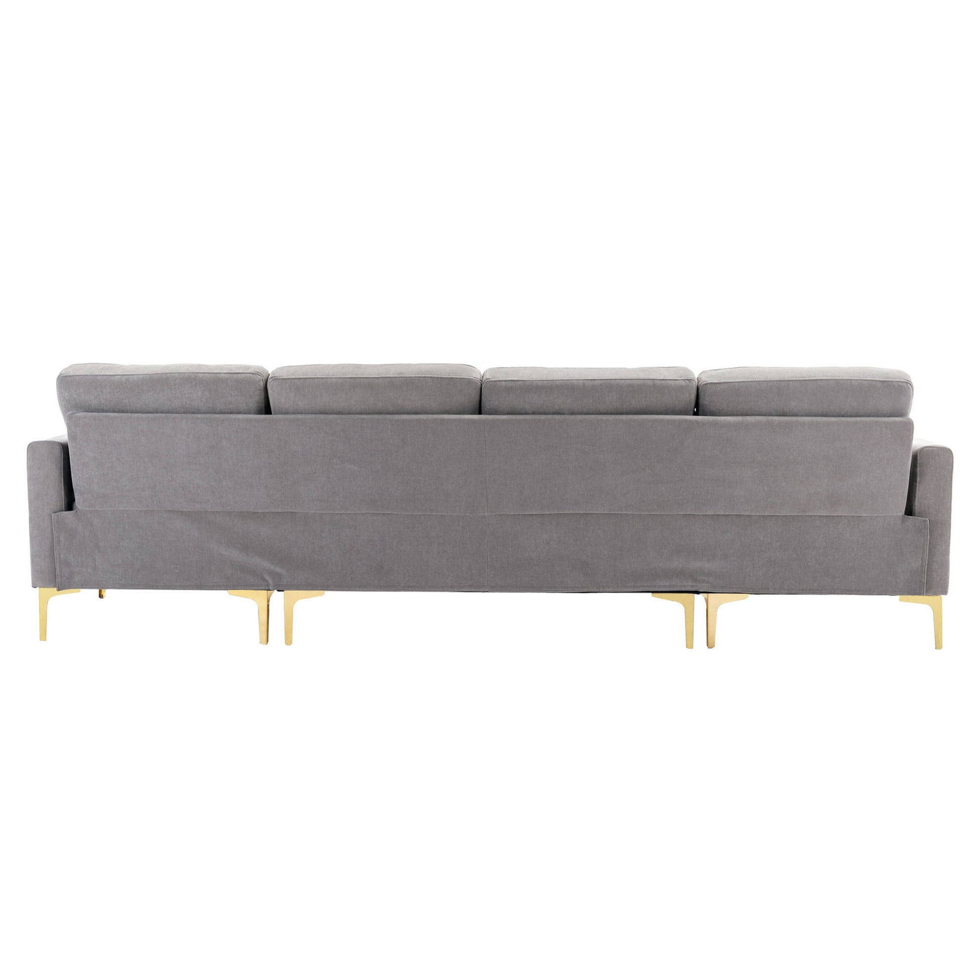 Modern L - Shape Convertible Sectional Sofa With Movable Ottoman - Best Buy Furniture