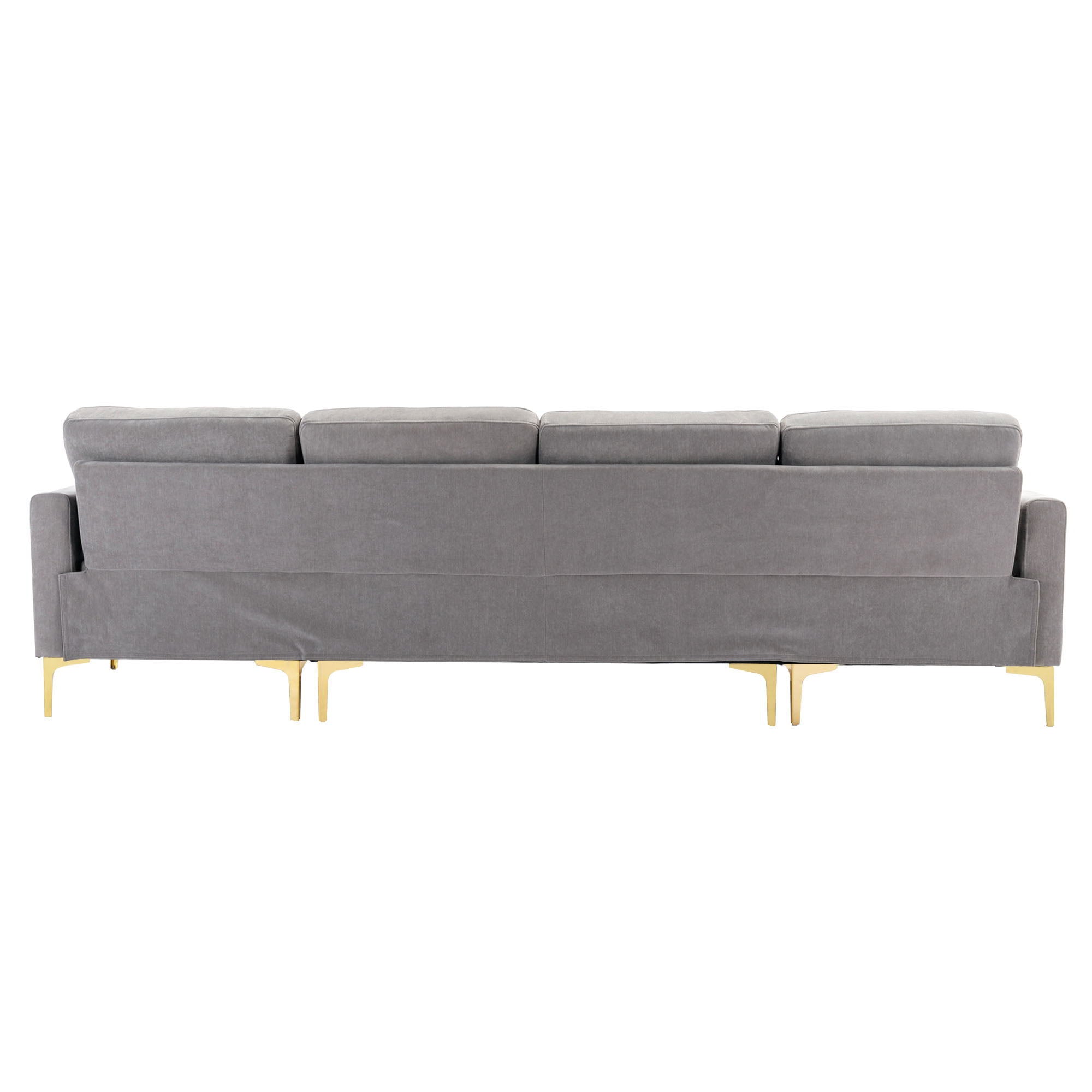 Modern L - Shape Convertible Sectional Sofa With Movable Ottoman - Best Buy Furniture