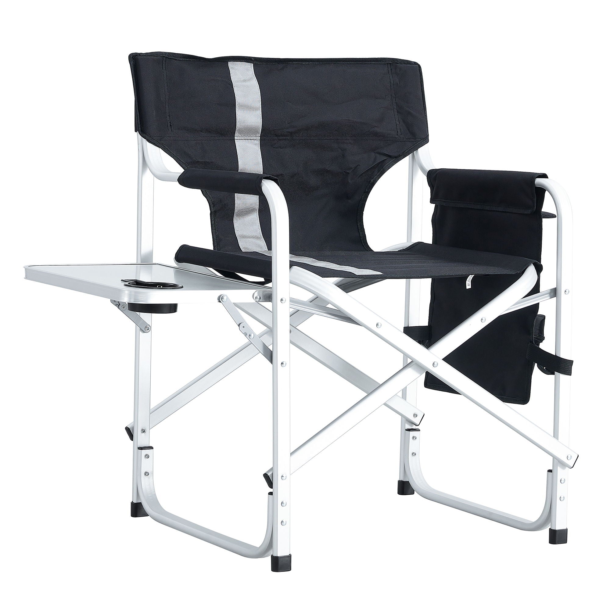 Padded Folding Outdoor Chair With Side Table And Storage Pockets, Lightweight Oversized Directors Chair For Indoor, Outdoor Camping, Picnics And Fishing - Best Buy Furniture
