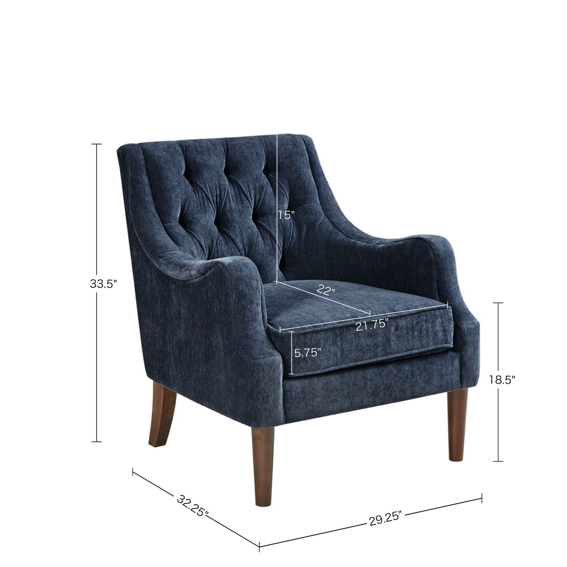 Button Tufted Accent Chair Vintage Style - Best Buy Furniture