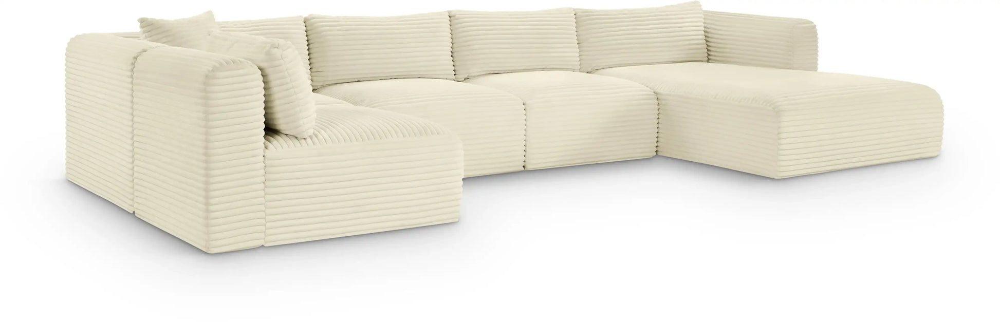 Shaggy - 5 Piece Modular U-Shaped Sectional - Best Buy Furniture