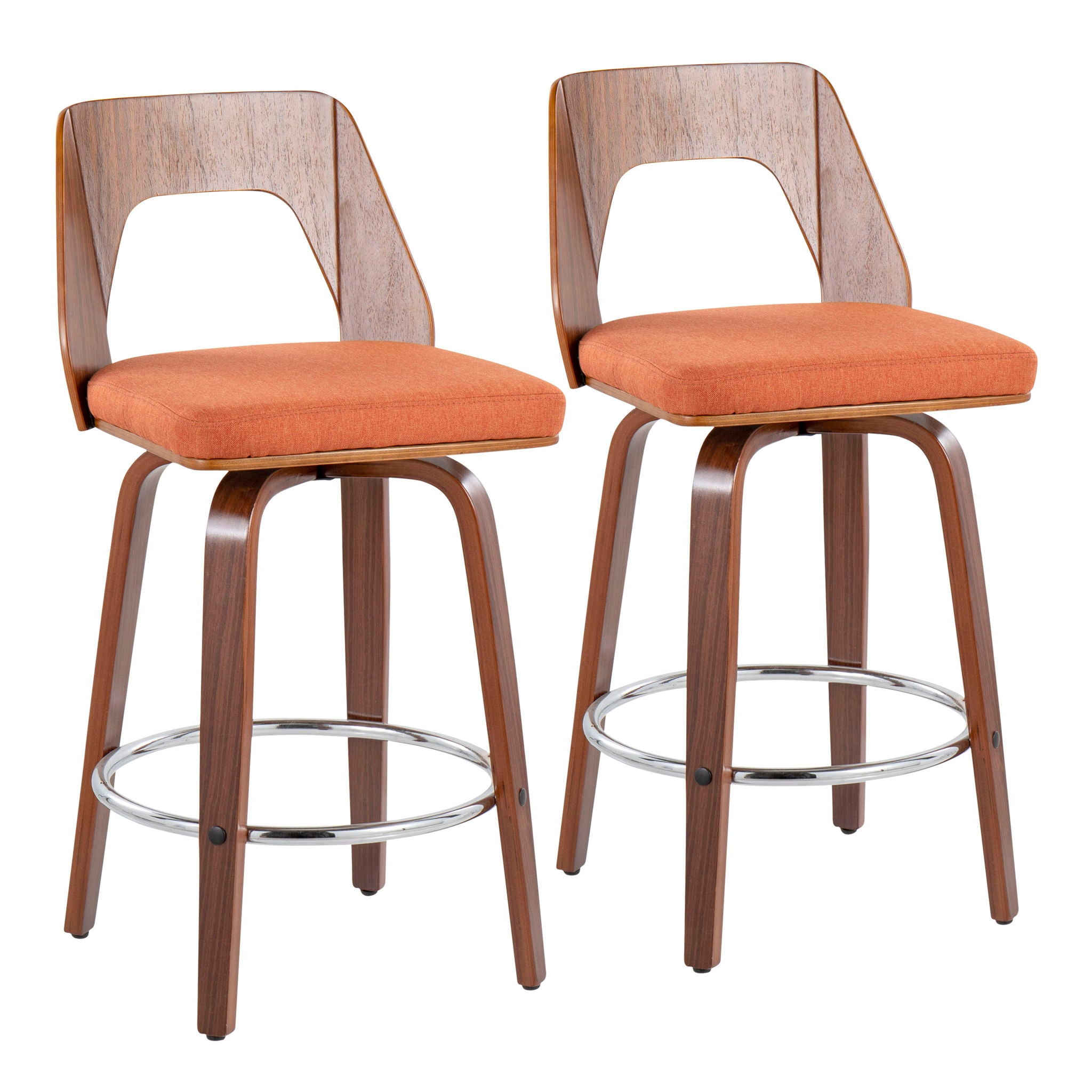 Trilogy - Mid Century Modern Counter Stool (Set of 2) - Best Buy Furniture