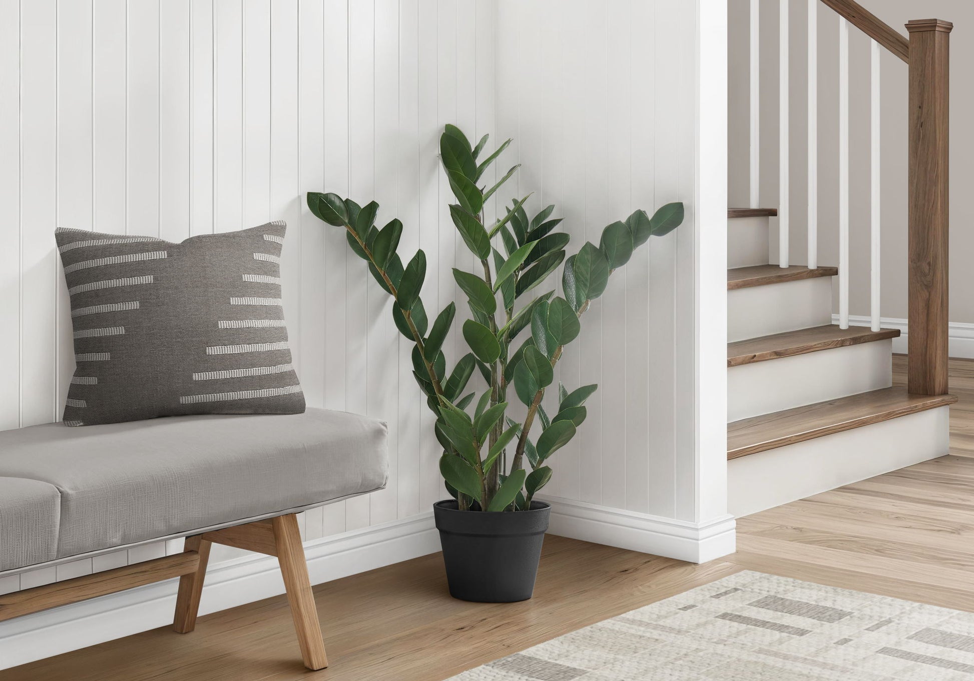 29" Tall, Artificial Plant, Zz Tree, Indoor, Faux, Fake, Floor, Greenery, Potted, Real Touch, Decorative - Green / Black - Best Buy Furniture