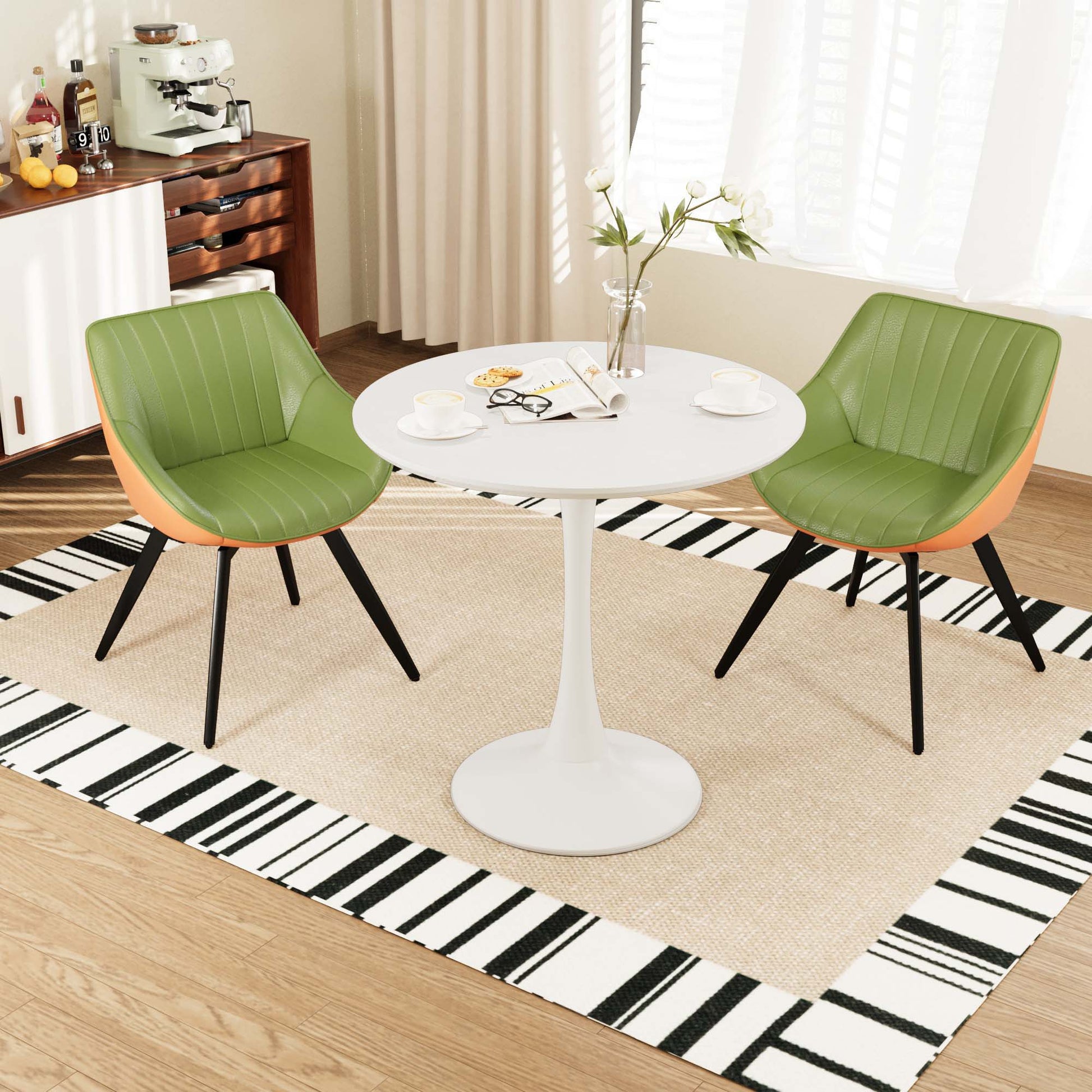 Round Dining Table Set With Tulip Design And 2 Chairs - Best Buy Furniture