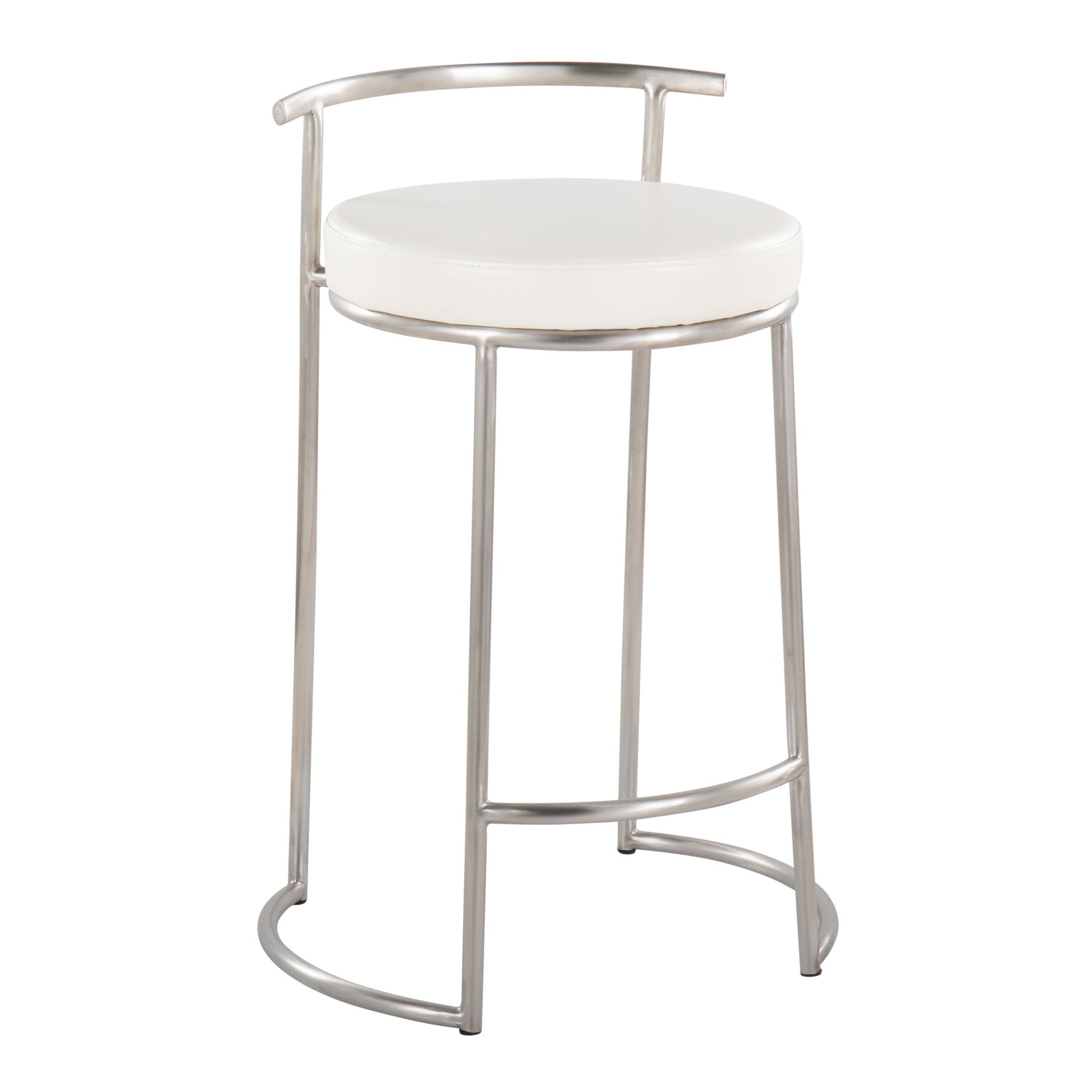 Fuji - Round, Contemporary Fixed Height Counter Stool (Set of 2) - Best Buy Furniture