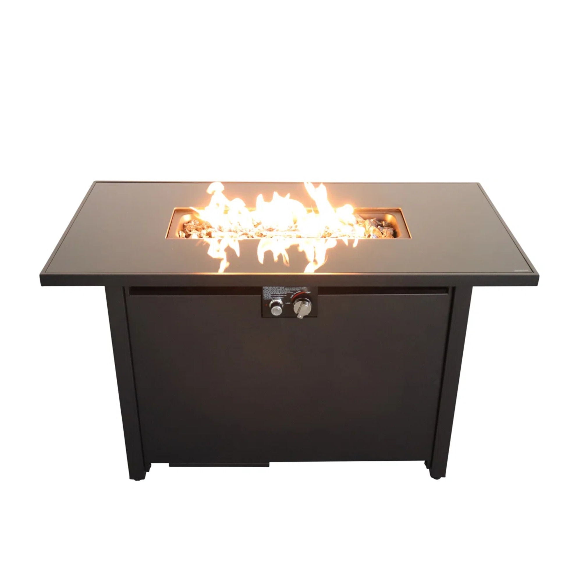 Rectangle Fire Pit, Fuel Versatility - Black - Best Buy Furniture