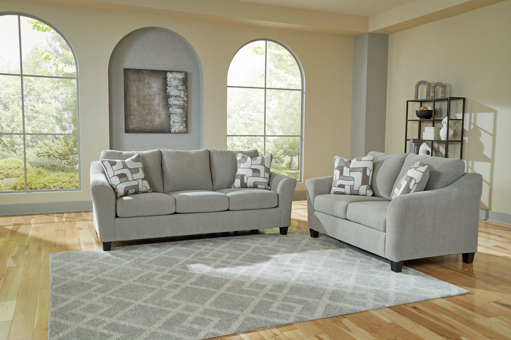 Willarae - 2 Pc. - Sofa, Loveseat - Taupe - Best Buy Furniture