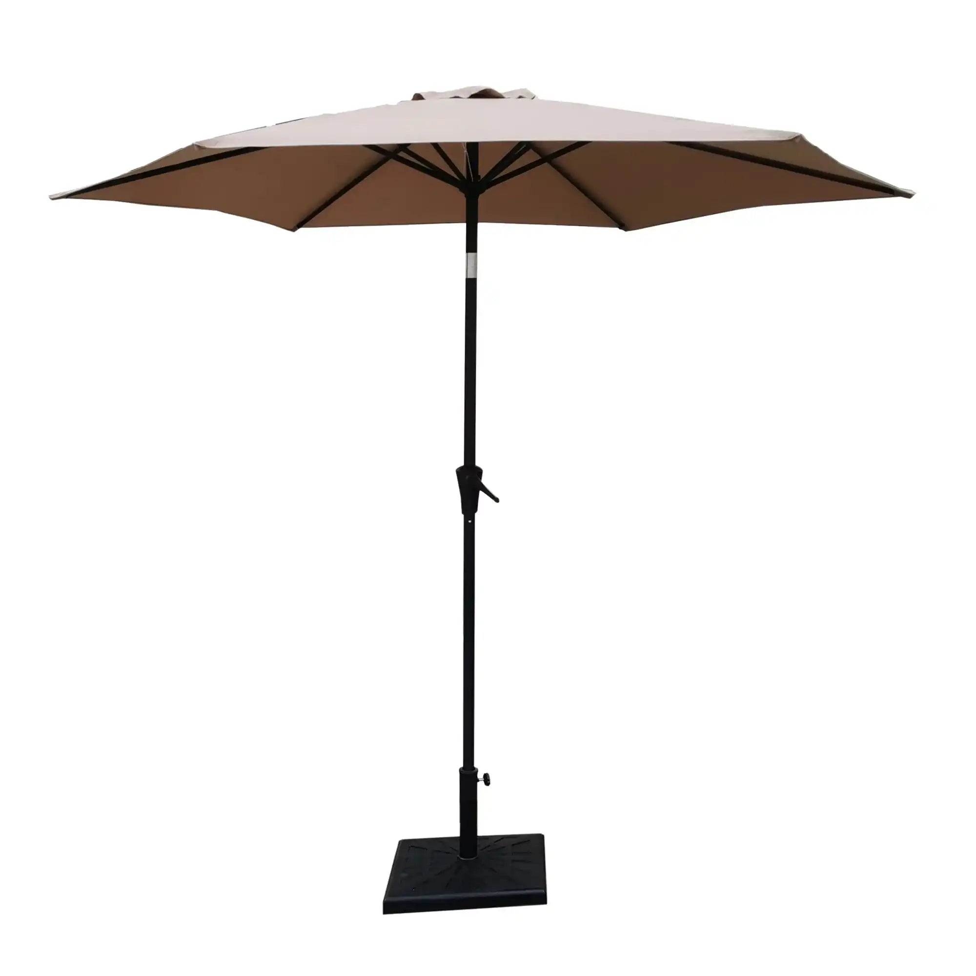 8.8' Outdoor Aluminum Patio Umbrella With 42 Pound Square Resin Umbrella Base - Best Buy Furniture