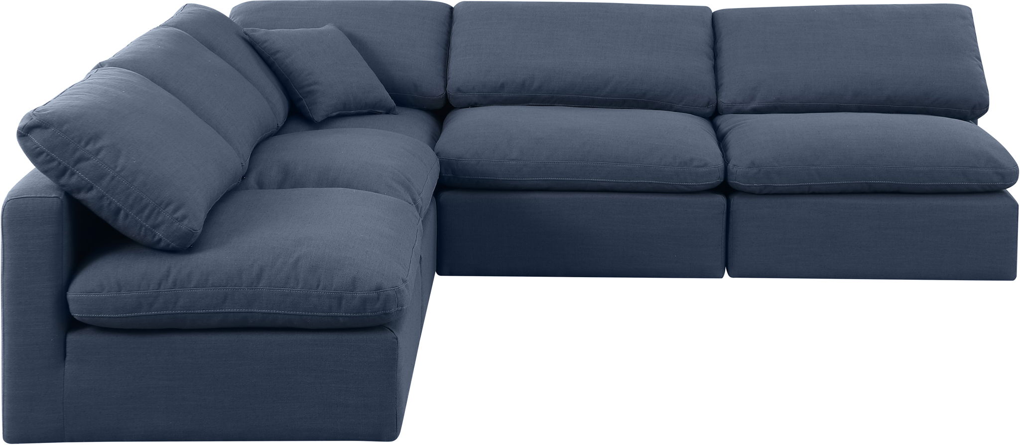 Indulge - Linen 5 Piece Modular Corner Armless Sectional - Best Buy Furniture