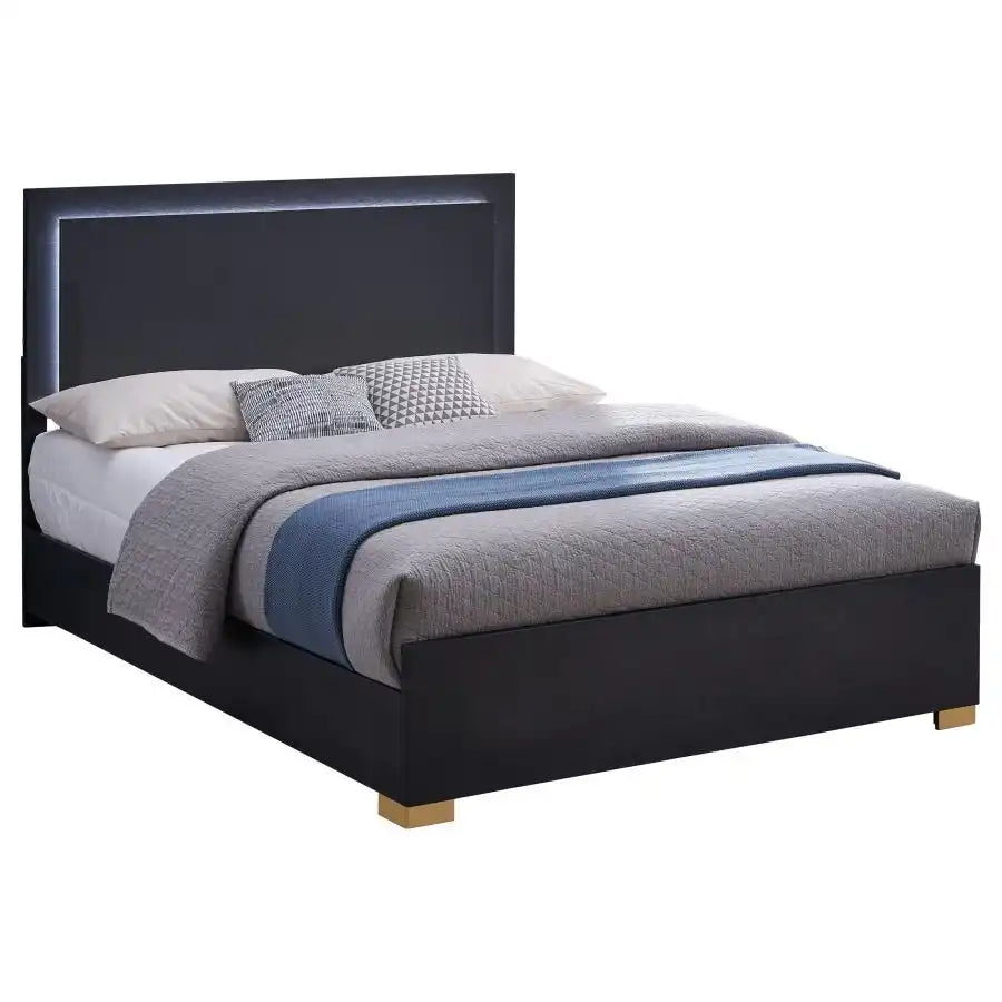 Marceline - Wood LED Panel Bed - Best Buy Furniture