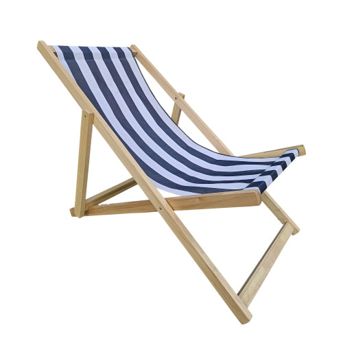 populus wood sling chair blue Stripe Broad blue Stripe (color: Dark blue) folding chaise lounge chair - Best Buy Furniture