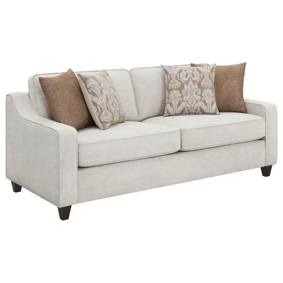 Christine - Upholstered Sloped Arm Sofa - Beige - Best Buy Furniture