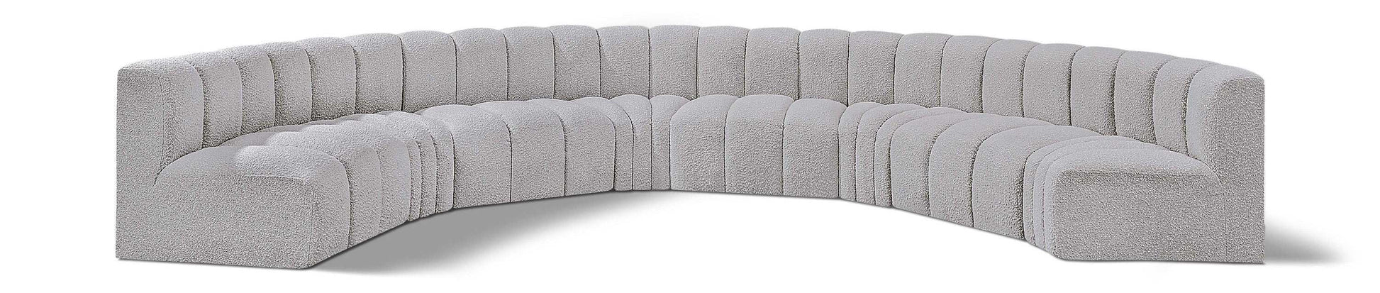 Arc - Boucle Fabric 8 Piece U-Shaped Modular Sofa - Best Buy Furniture