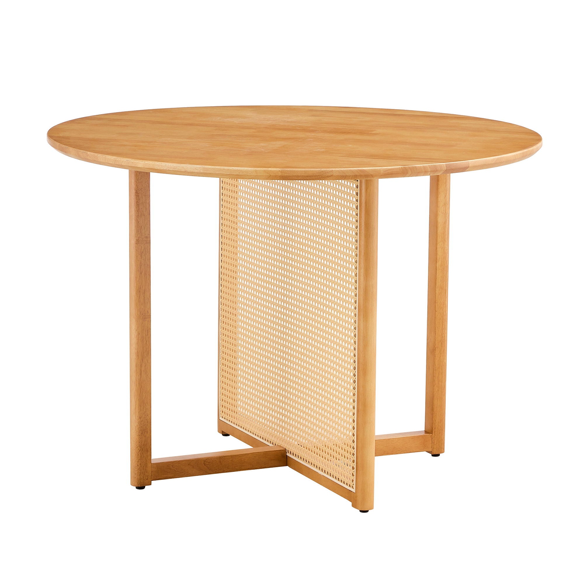 Chinese Countryside Retro Solid Wood Round Table, Simple Modern Imitation Rattan Table - Wood - Best Buy Furniture