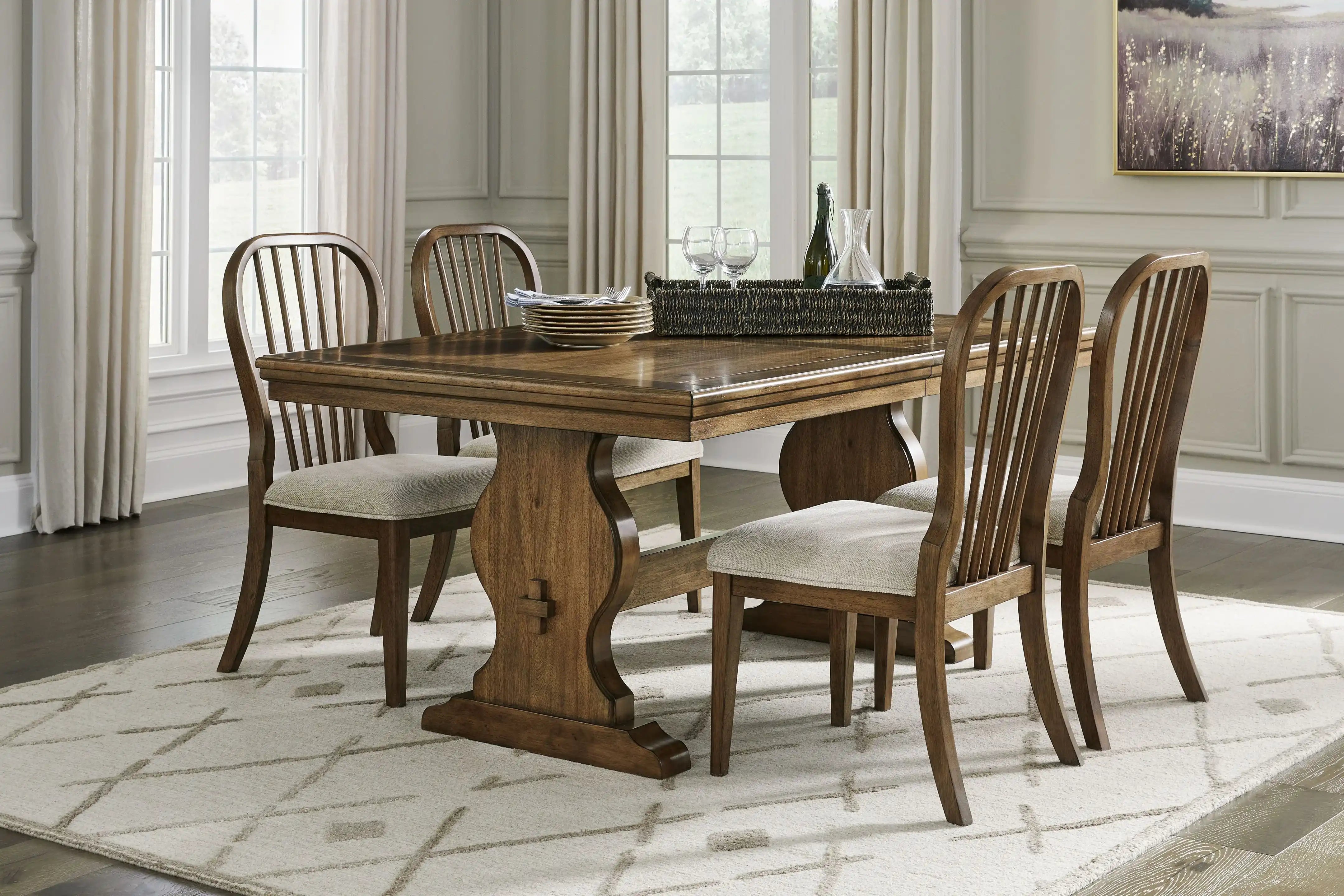 Sturlayne - Rectangular Extension Table Set - Best Buy Furniture