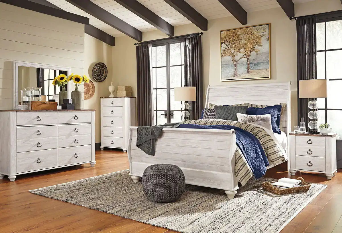 Willowton - Sleigh Bedroom Set - Best Buy Furniture