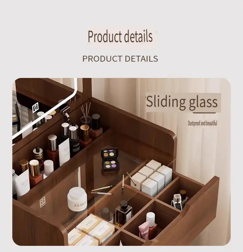 3 in 1 Vanity Desk with Plip Top Mirror | Small Make Up Vanity Set - Best Buy Furniture