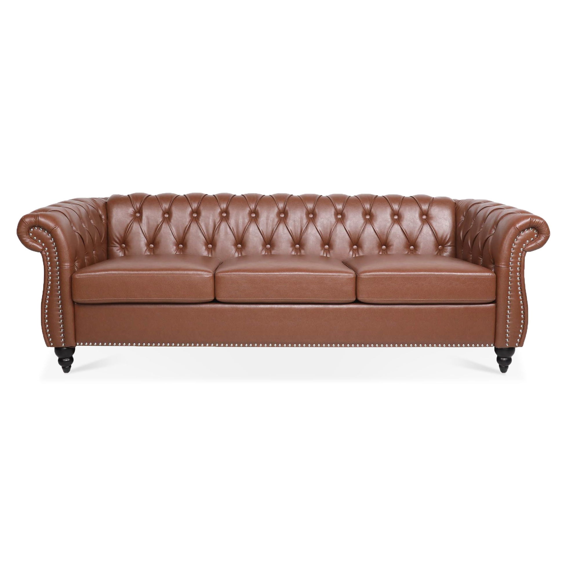 Rolled Arm Chesterfield 3 Seater Sofa - Best Buy Furniture