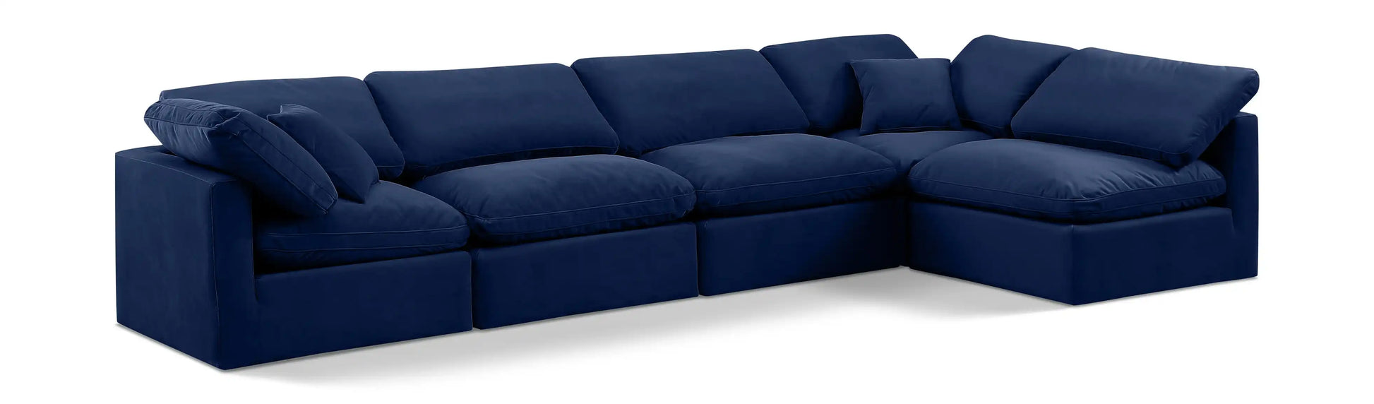 Indulge - Velvet 5 Piece Modular Sectional - Best Buy Furniture