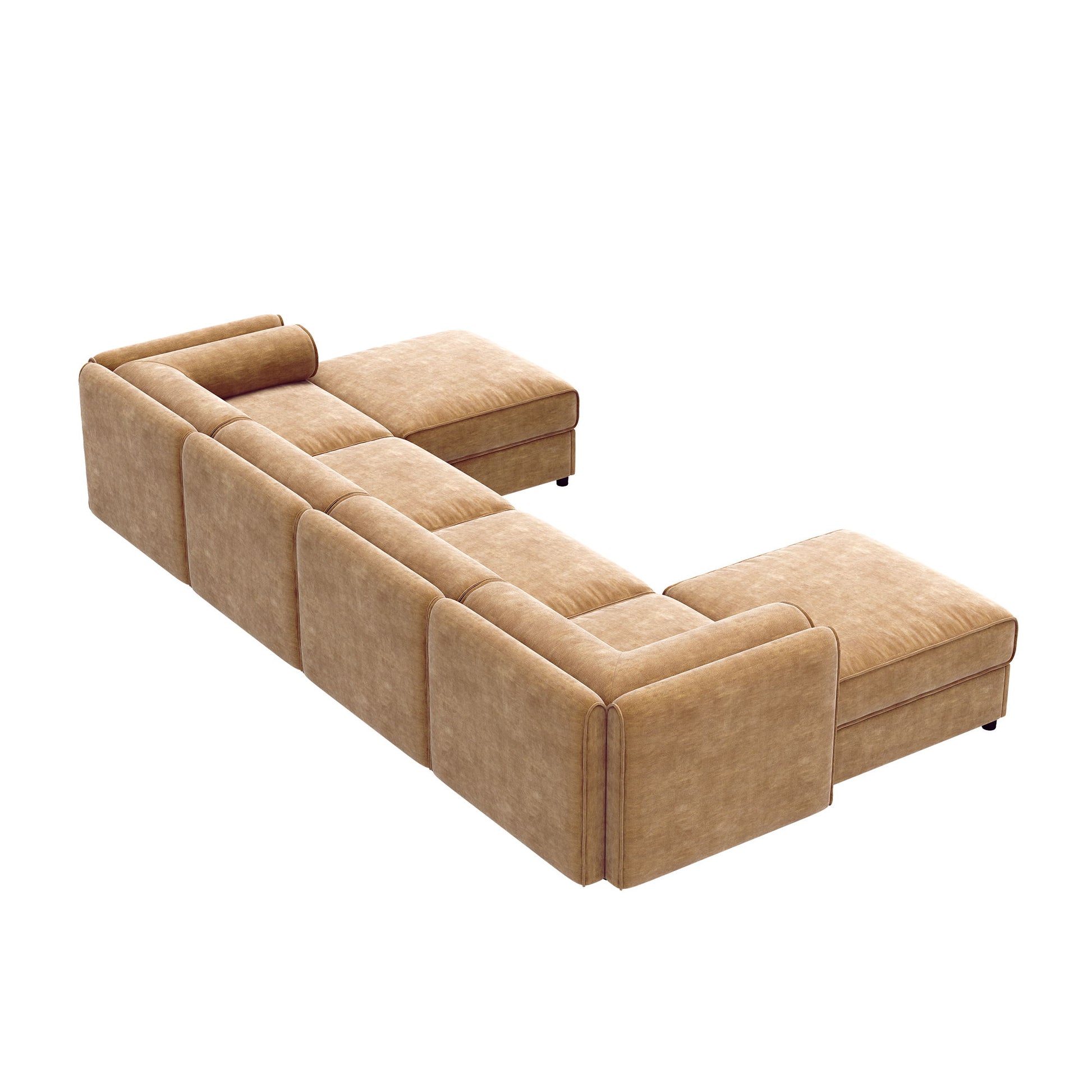Contemporary Elegant White Chenille Sofa With Storage And Ottoman - Best Buy Furniture
