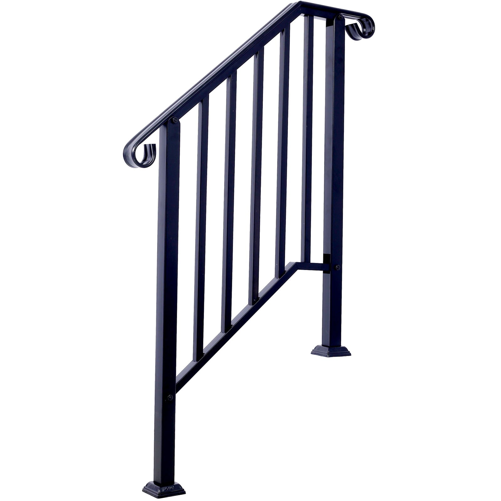 Handrails For Outdoor Steps, Fit 2 Or 3 Steps Outdoor Stair Railing, Wrought Iron Handrail, Flexible Porch Railing, Transitional Handrails For Concrete Steps Or Wooden Stairs - Best Buy Furniture