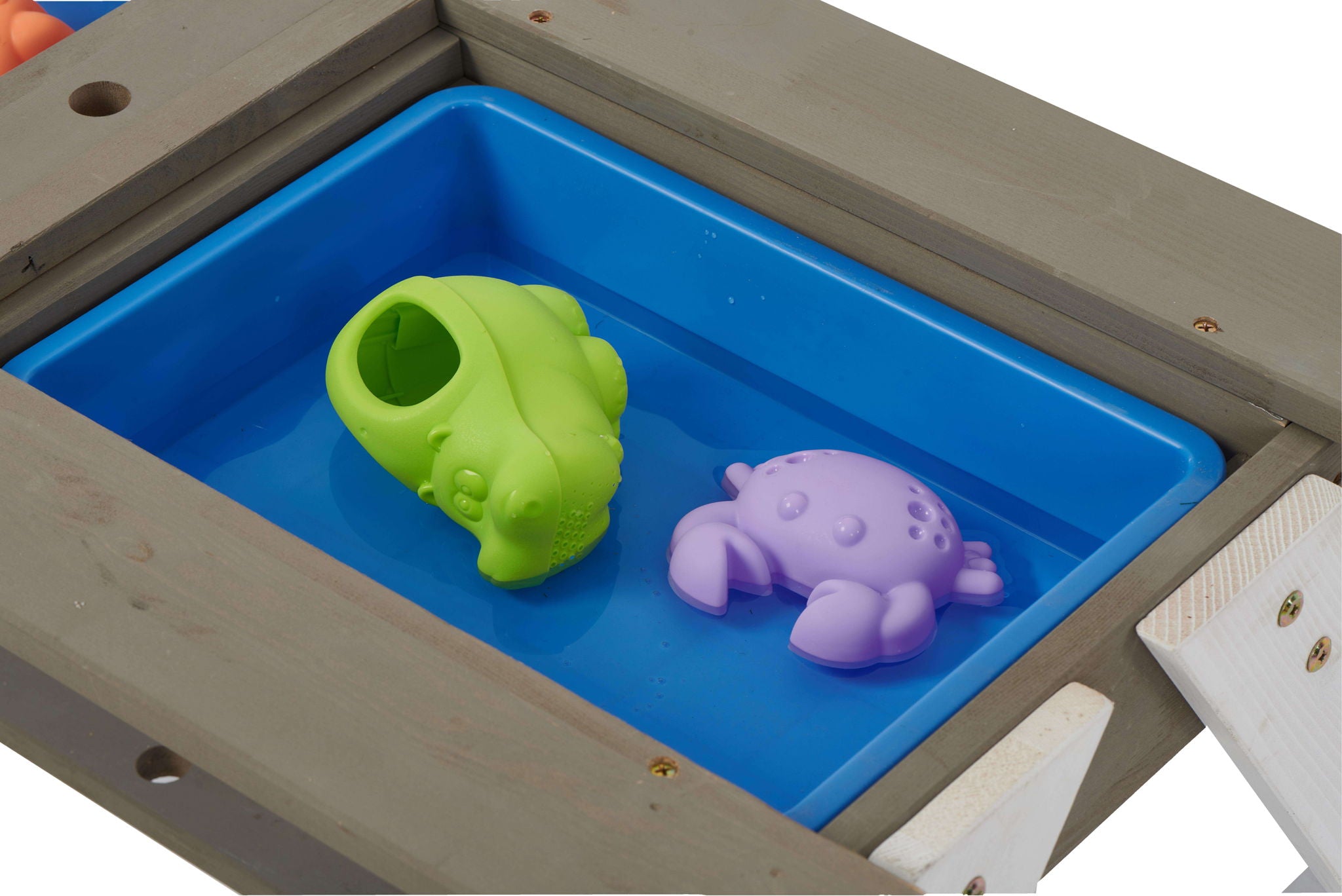 Wooden Kids Picnic Table, Sand And Water Table With Umbrella, Activity Table For Outdoor Backyard Patio Play - White / Gray - Best Buy Furniture