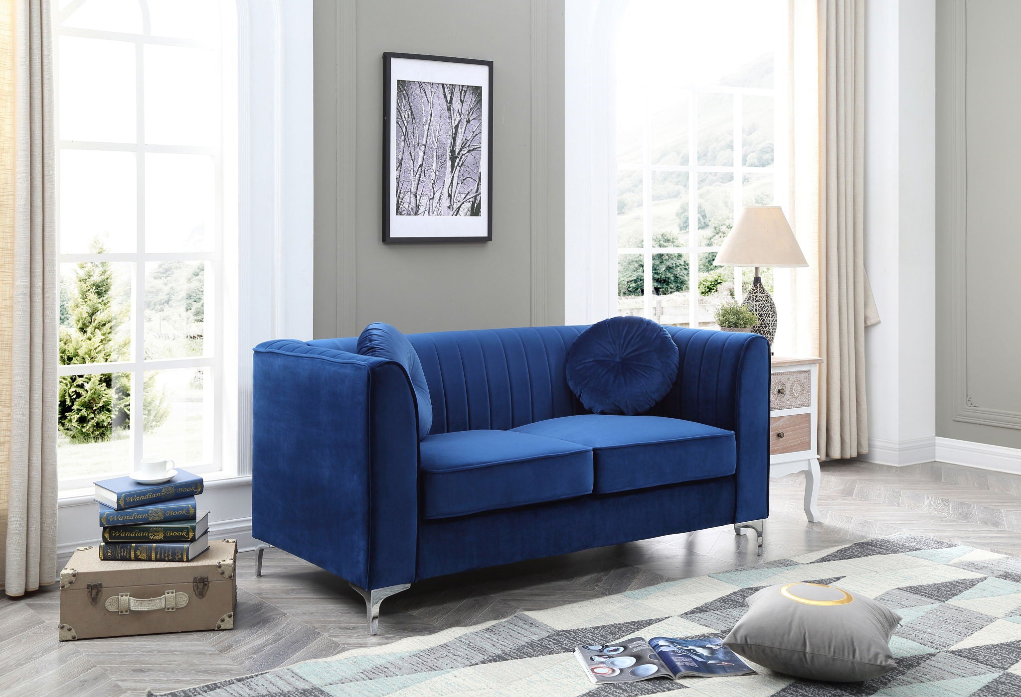 Delray - Micro Suede Loveseat - Best Buy Furniture