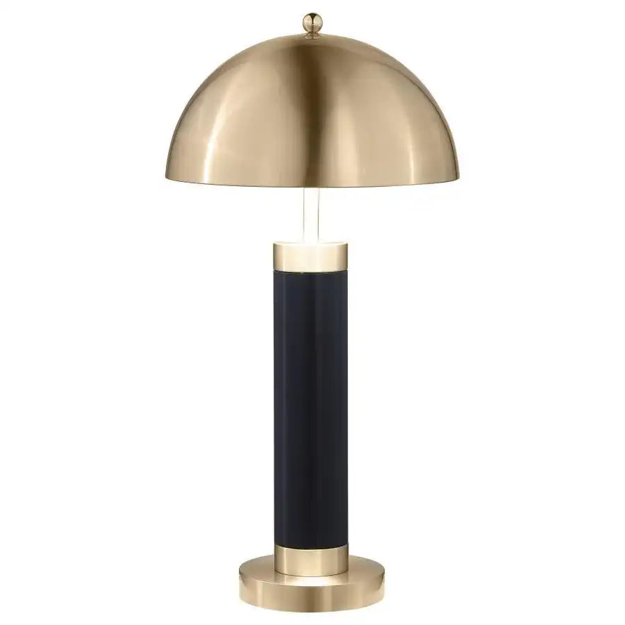 Conroe - Dome Shade Pillar Table Lamp (Set of 2) - Black - Best Buy Furniture