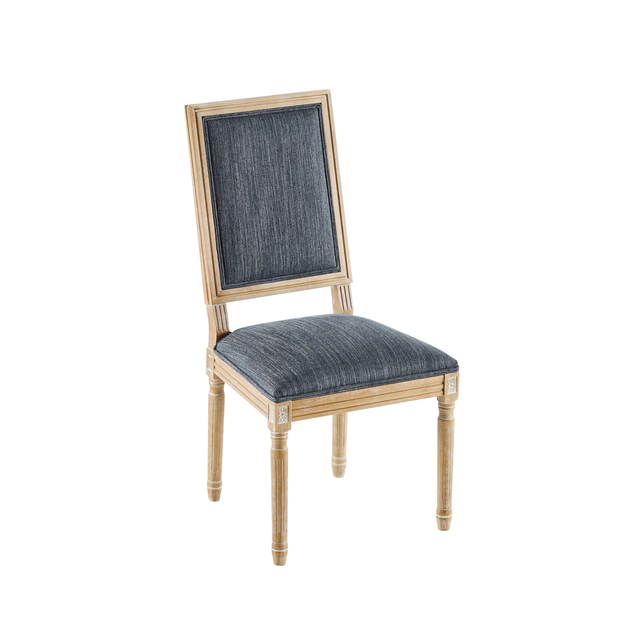 French Country Style Dining Chair With Upholstered Seating And Fluted Legs - Best Buy Furniture
