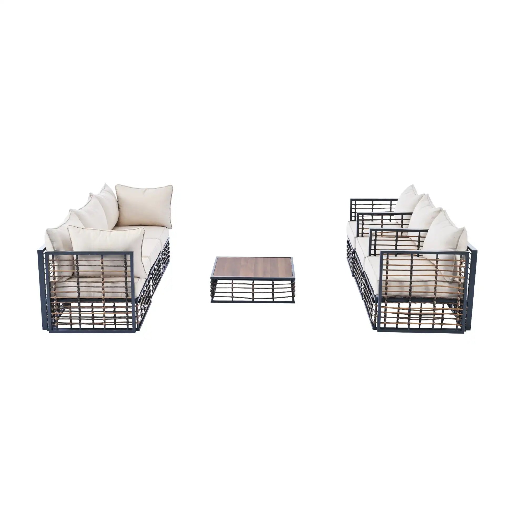 TOPMAX Modern 7-Piece Outdoor Modular Sectional Sofa Set - Best Buy Furniture