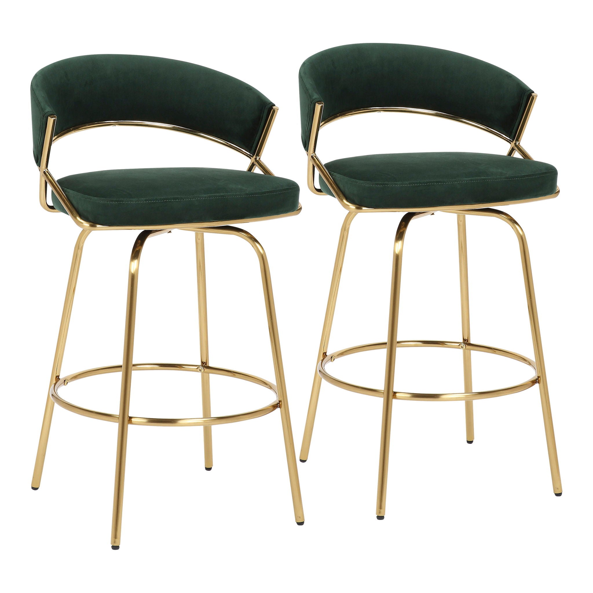 Jie - Glam Fixed Height Counter Stool (Set of 2) - Best Buy Furniture