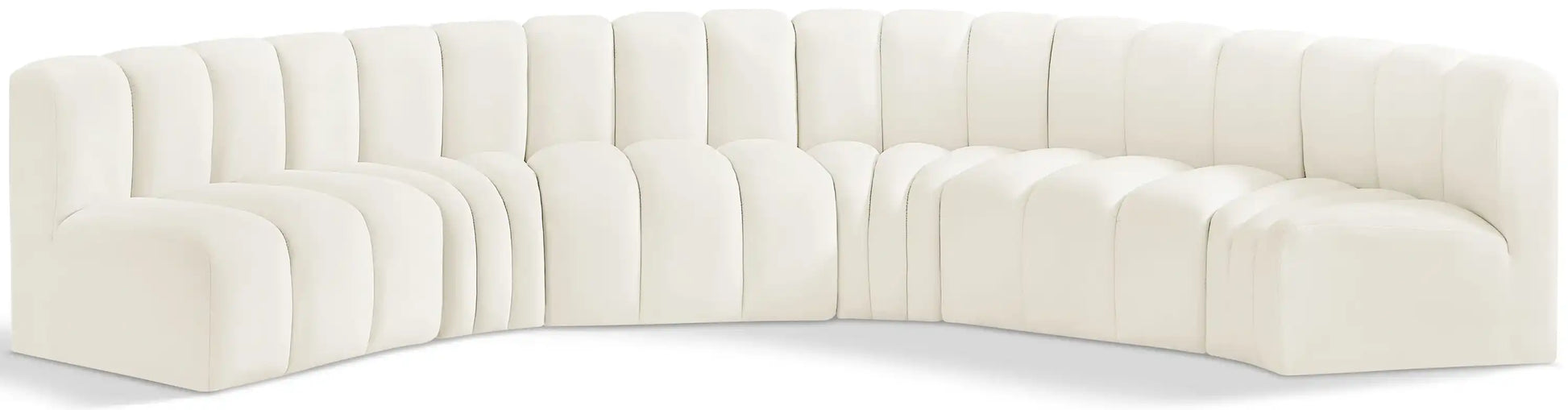 Arc - Velvet 6 Piece U-Shaped Modular Sofa - Best Buy Furniture