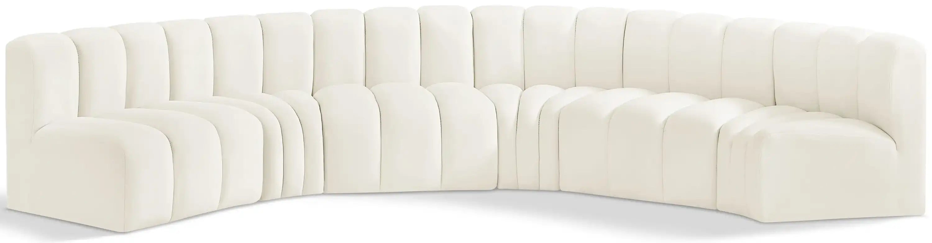 Arc - Velvet 6 Piece U-Shaped Modular Sofa - Best Buy Furniture