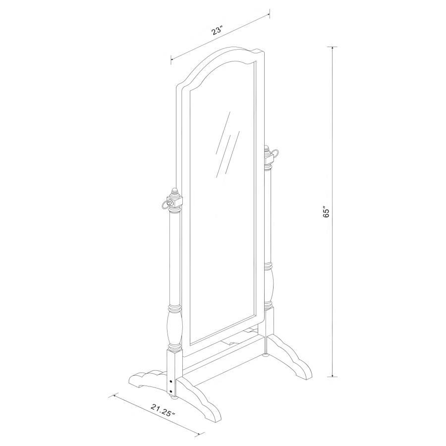 Cabot - Wood Adjustable Length Cheval Mirror - Best Buy Furniture