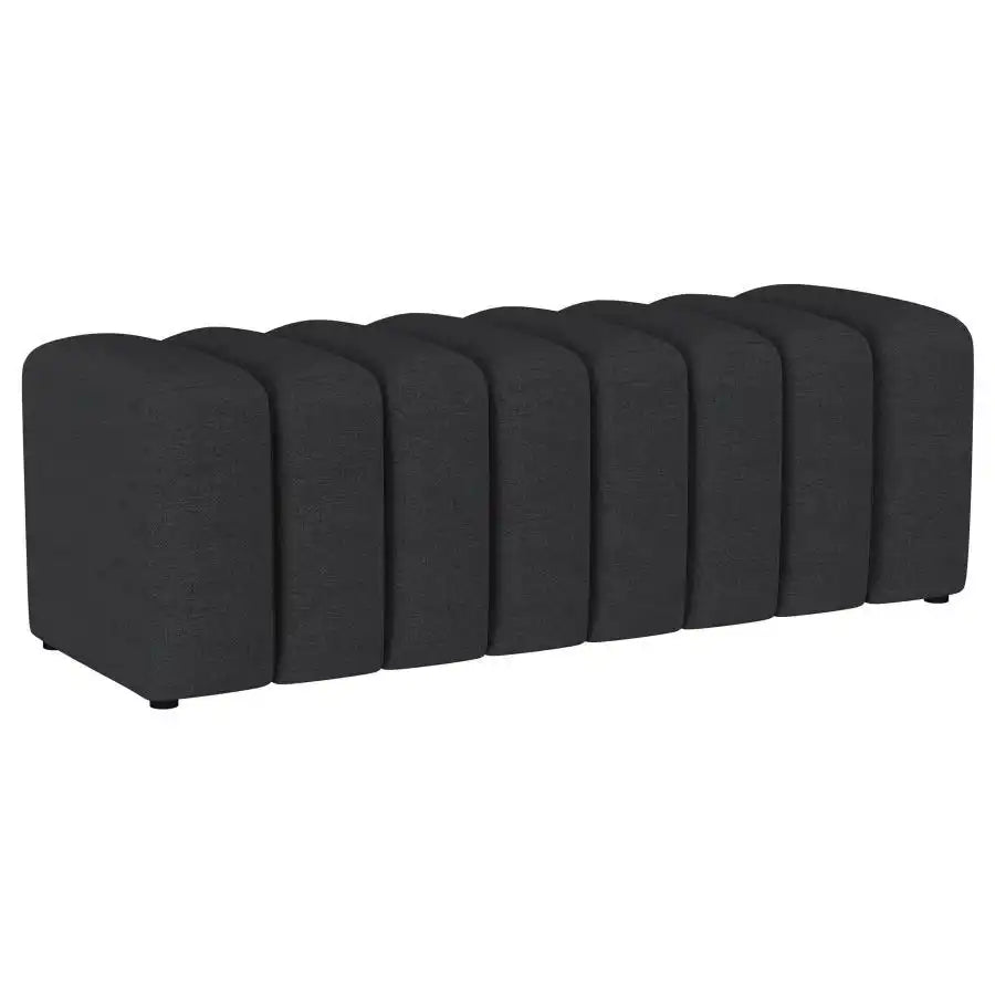 Summer - Fabric Upholstered Tufted Accent Bench - Best Buy Furniture