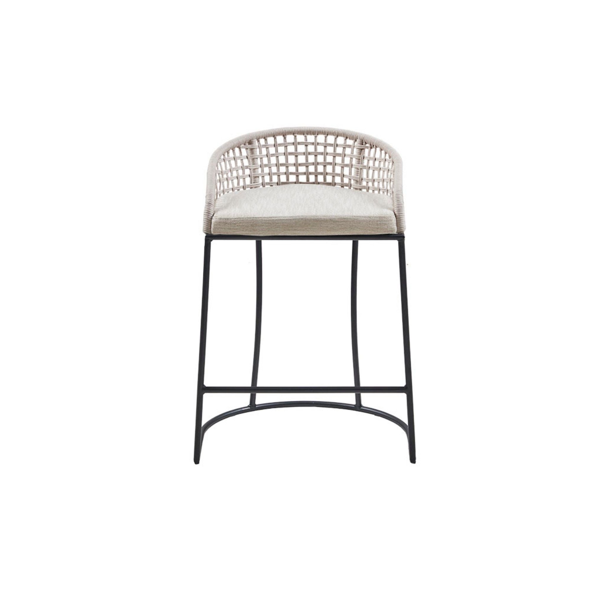 Coastal Woven Counter Stool With Upholstered Seat - Best Buy Furniture