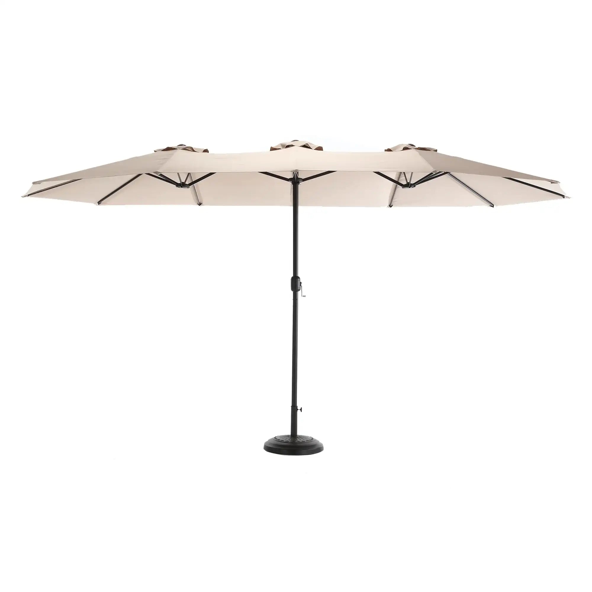 14.8 Ft Double Sided Outdoor Umbrella Rectangular Large with Crank ( khaki ) - Best Buy Furniture