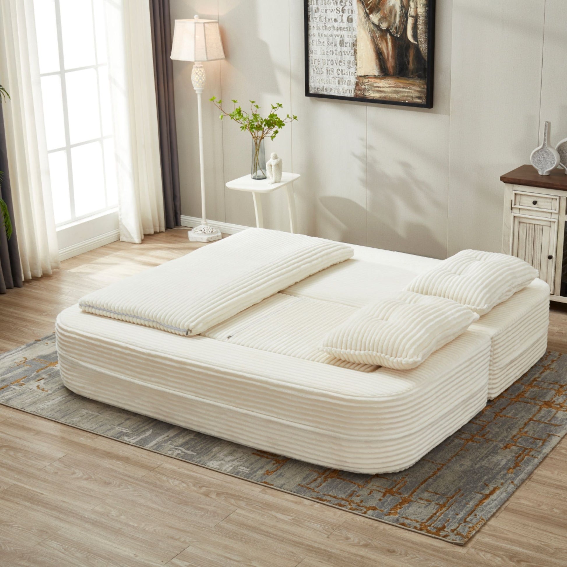 Multi Functional Sectional Sofa Bed With Independent Chaise Lounge And Functional Blanket - Best Buy Furniture