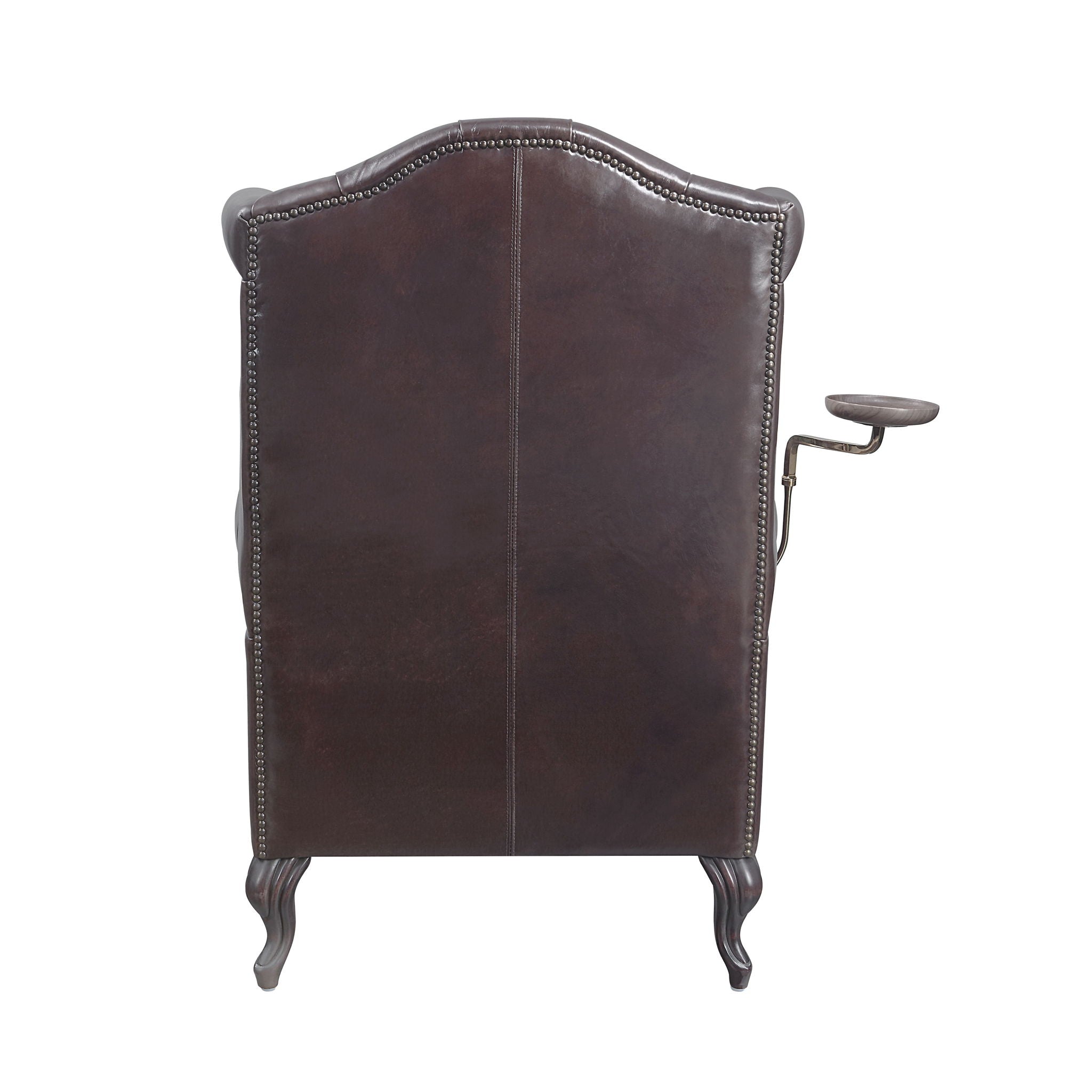 Pino - Vintage Top Grain Leather Accent Chair With 1 Toss Pillow - Brown - Best Buy Furniture