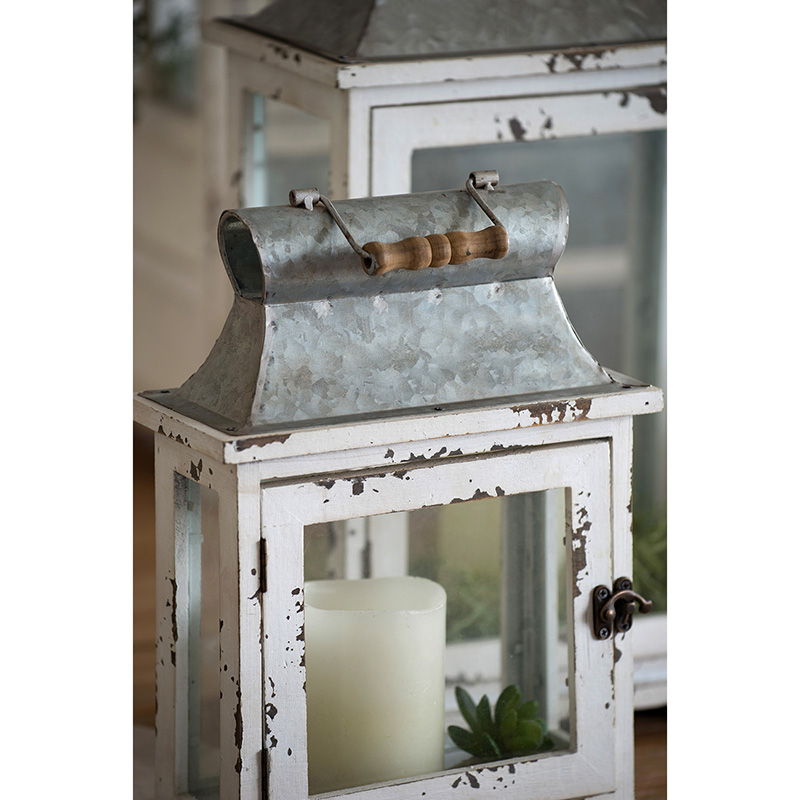 Wooden Candle Lantern Decorative, Hurricane Lantern Holder Decor For Indoor Outdoor, Home Garden Wedding - White - Best Buy Furniture