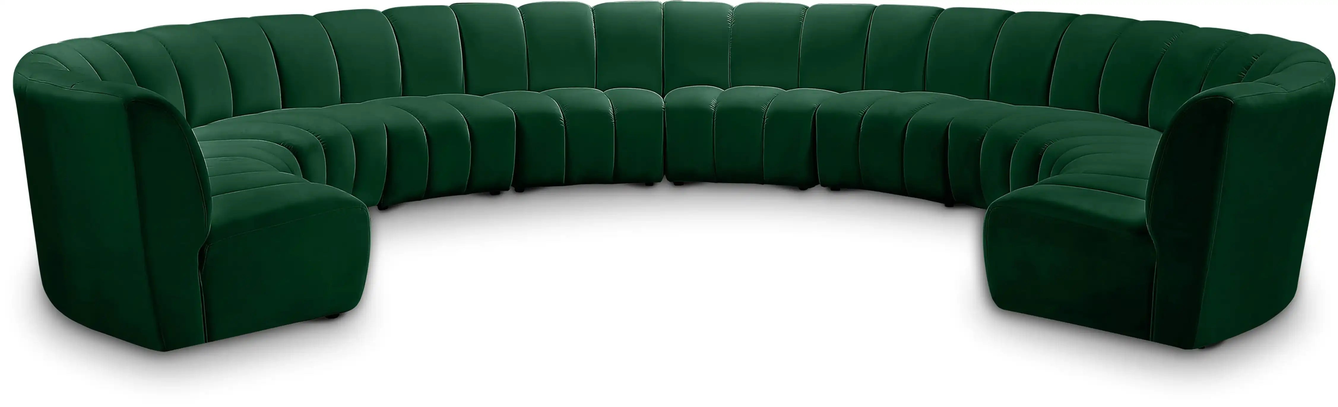 Infinity - 10 Piece Velvet Modular Sectional - Best Buy Furniture