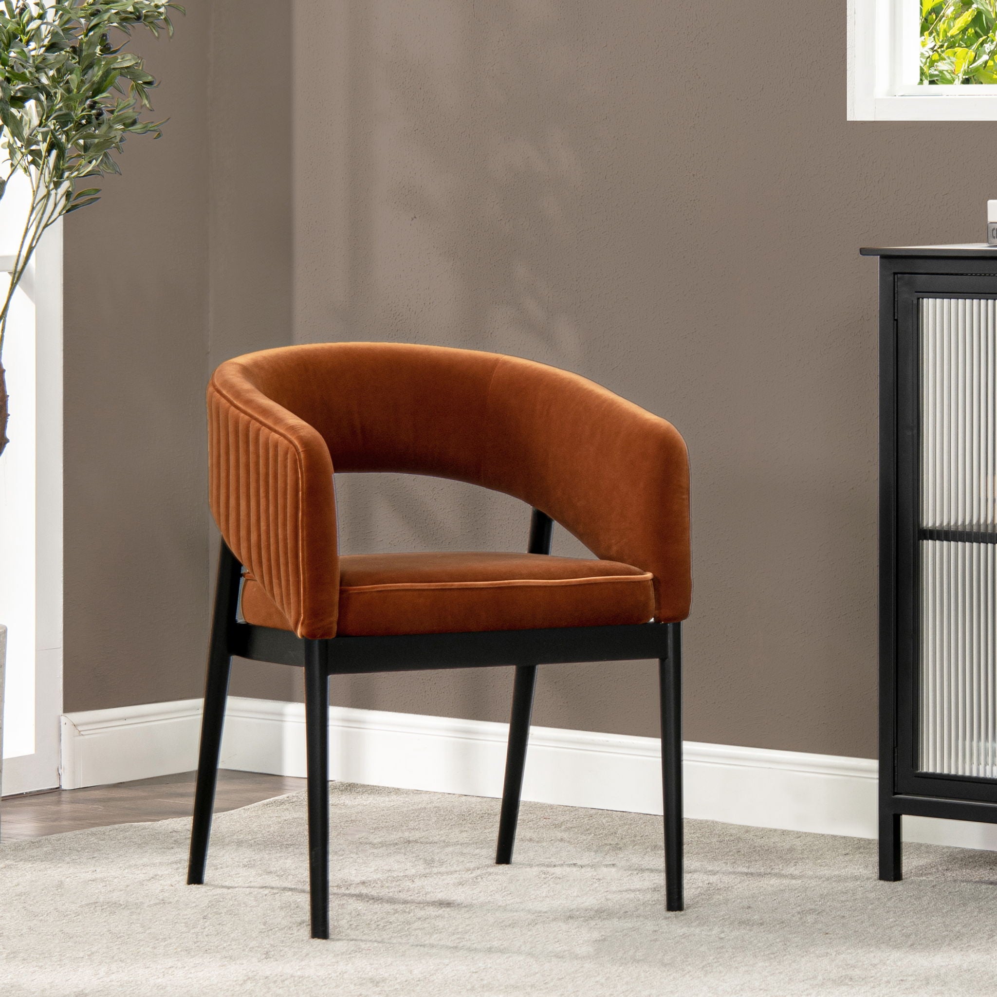 Mirah - Modern Open Barrel Dining Chair - Best Buy Furniture