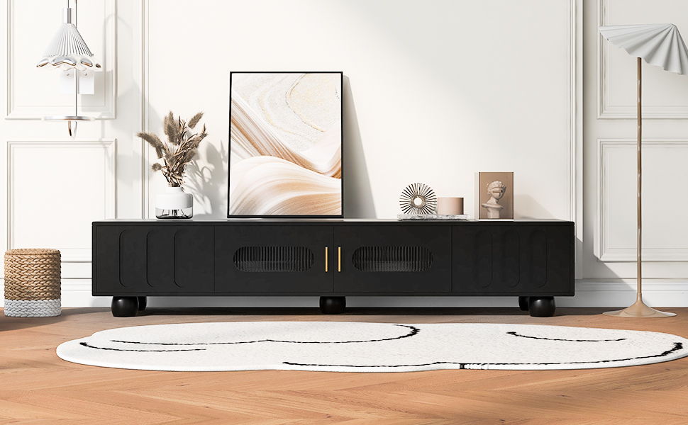 Modern TV Stand For TVs Up To 80", 2 Drawers And Cabinet - Best Buy Furniture