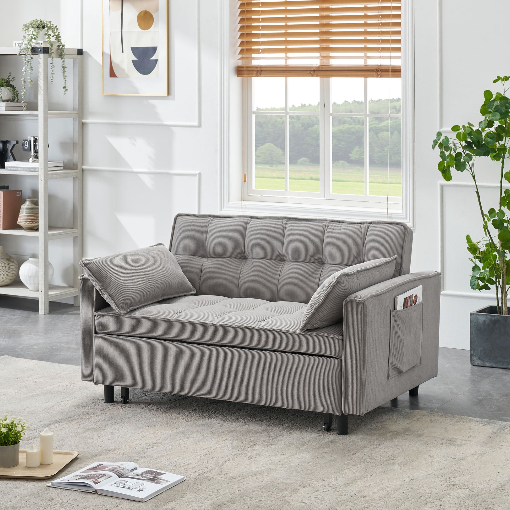 Two-Seat Casual Sofa With Pull Out Bed, Living Room Furniture - Best Buy Furniture
