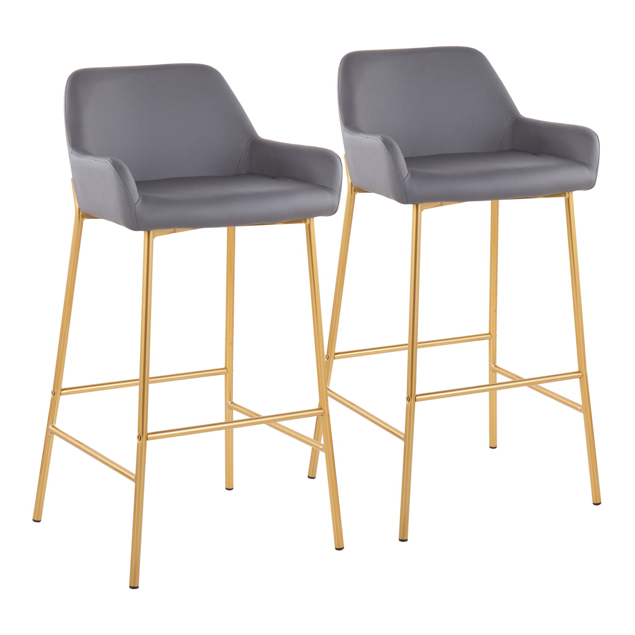 Daniella - Stylish Contemporary Glam Fixed Height Bar Stool (Set of 2) - Best Buy Furniture
